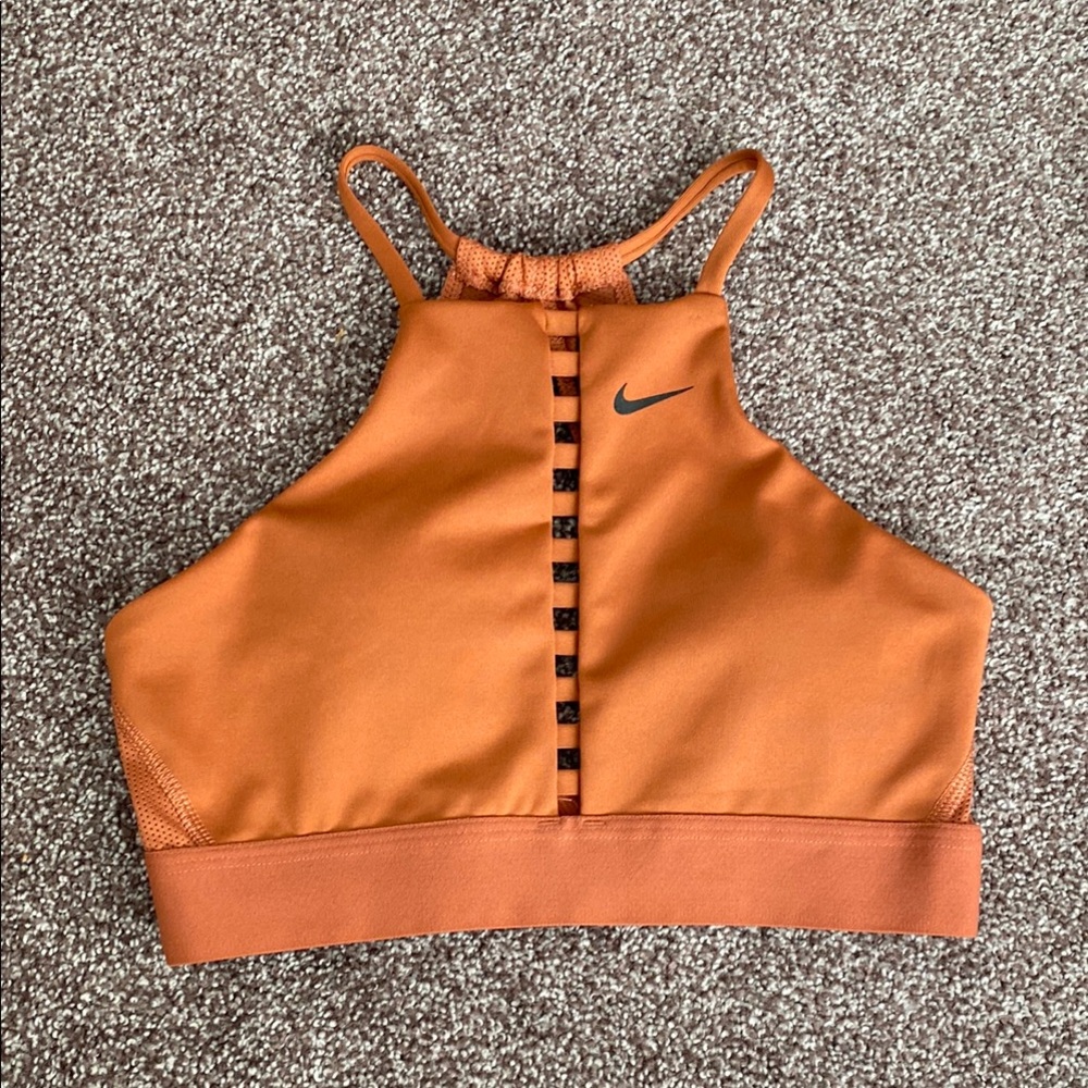 Nike Copper High Neck Cut Out Bra